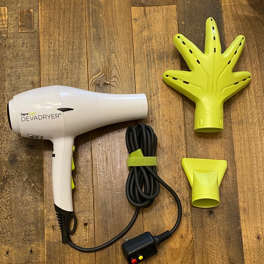 DevaCurl DevaDryer with Green Diffuser and Nozzle